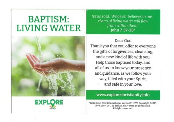 Baptism Living Water Prayer