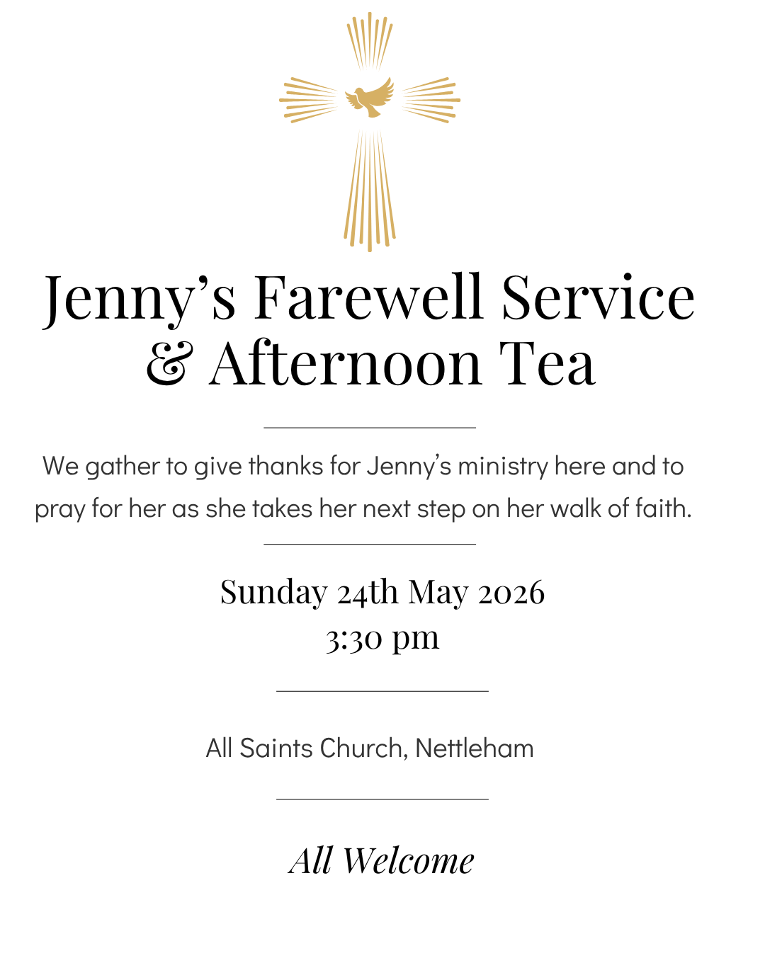 Jenny's Farewell Flyer