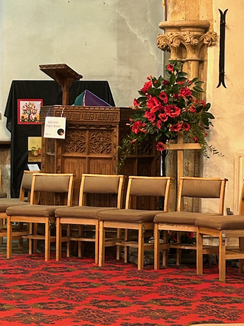 Pulpit Area Decorated For Remembrance Sunday 2025
